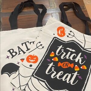 2 - Halloween Trick or Treat Tote Bags